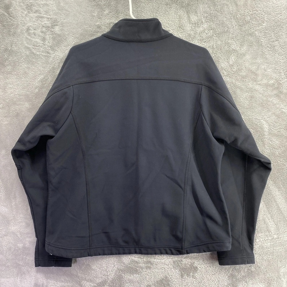 LL Bean Windproof Soft Shell Jacket Womens Large Black Full Zip Fleece Outdoor - Picture 9 of 11